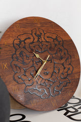 Medusa Head Wooden Clock