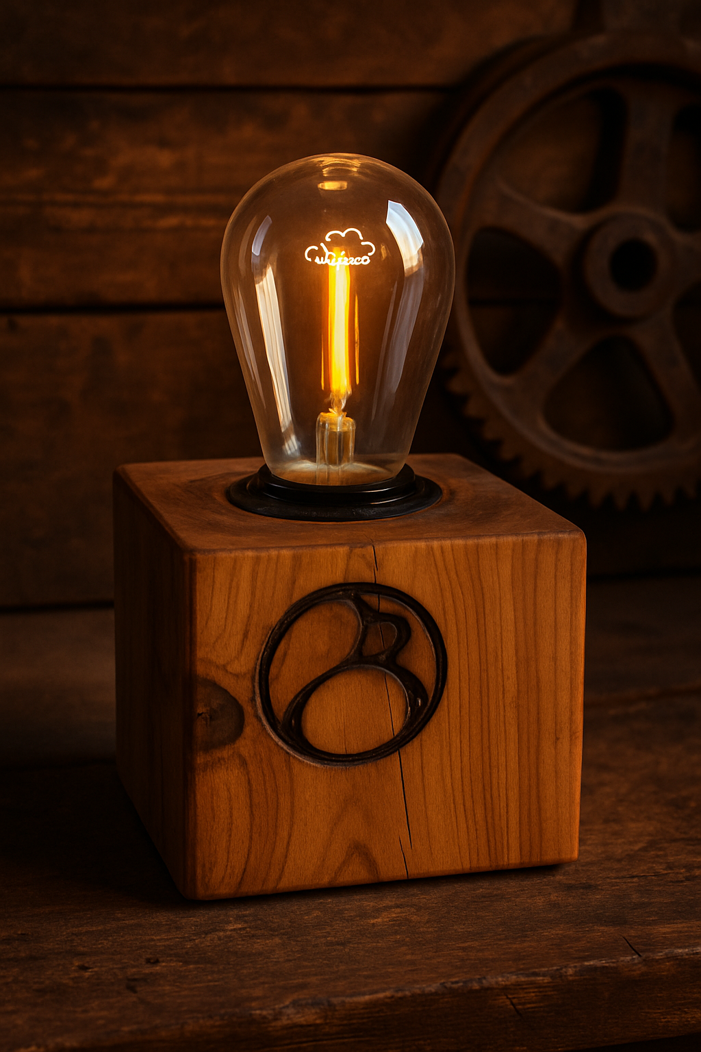 Cedar Cube Lamp