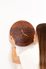 Medusa Head Wooden Clock