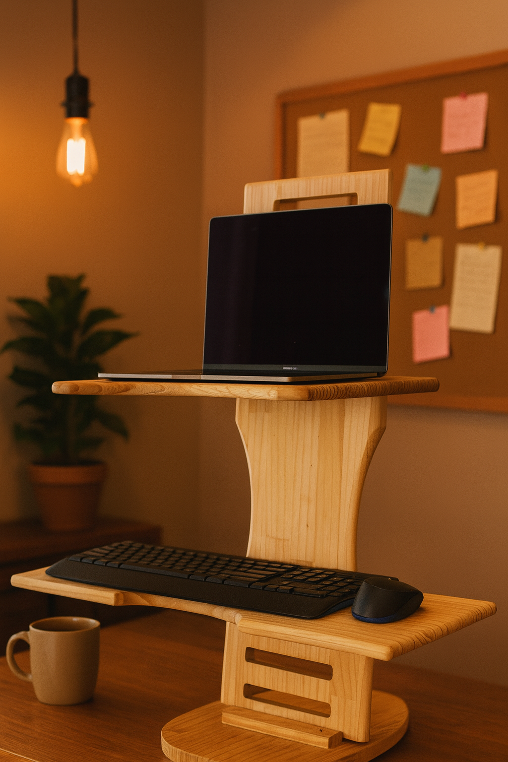 Wooden Modular Sit/Stand Desk